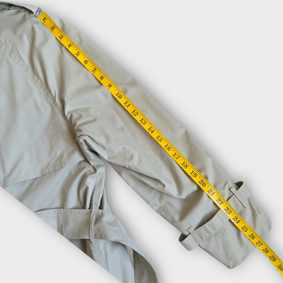 SOLD❤️Burberrys' 46 Mint Regular Mens Long Trench Coat Plaid Lined - Picture 14 of 15